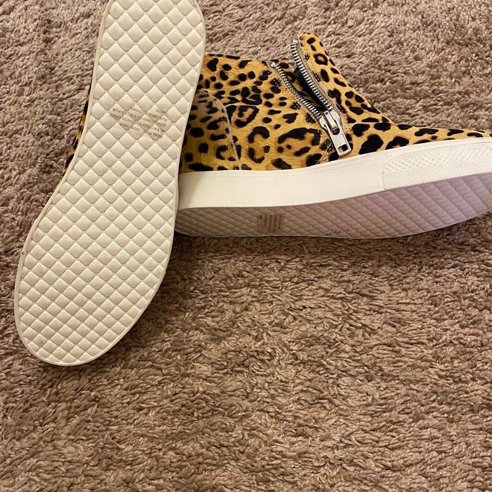 STEVE MADDEN Animal print Platforms. Zipper sides women size 7.5 💥Brand New💥 - Picture 9 of 9